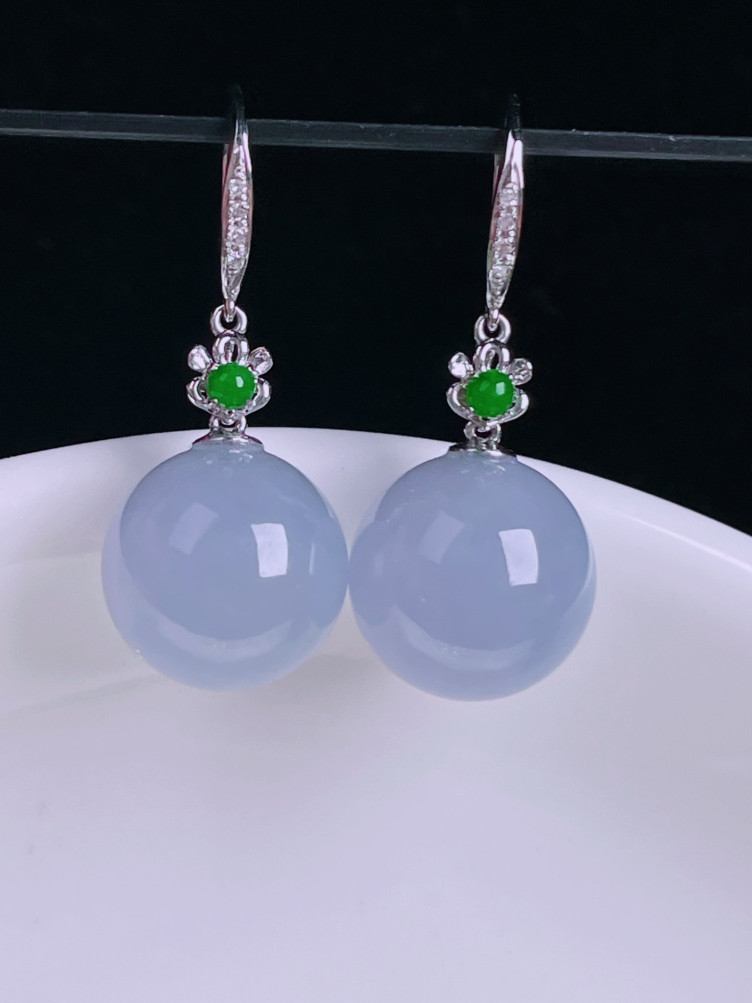 ️耳坠，老种起光，细底通透，尺寸：裸石11.8mm