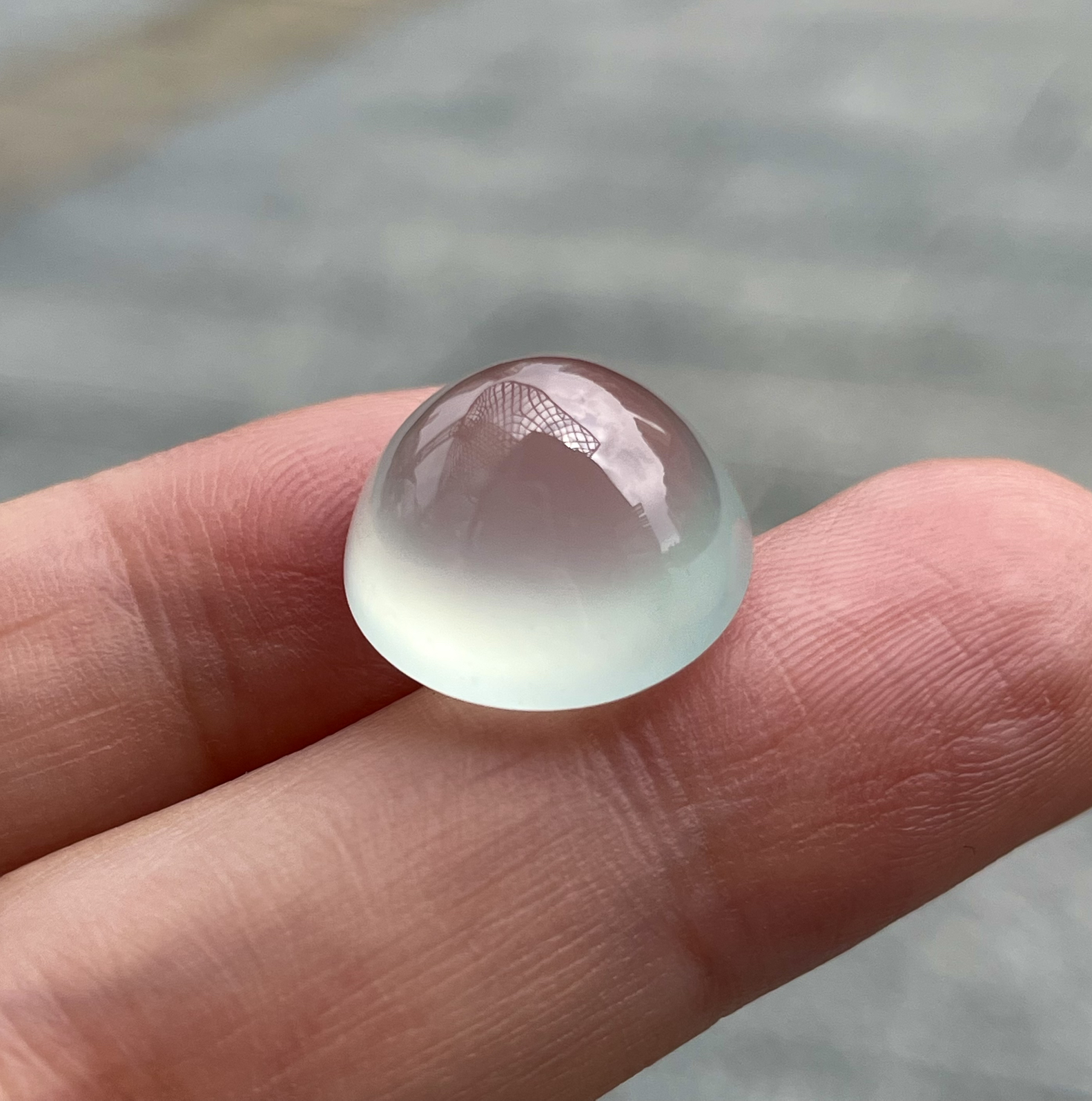 【冰种蛋裸石】质地非常细腻干净，冰润十足，种老冰透，收藏品质。