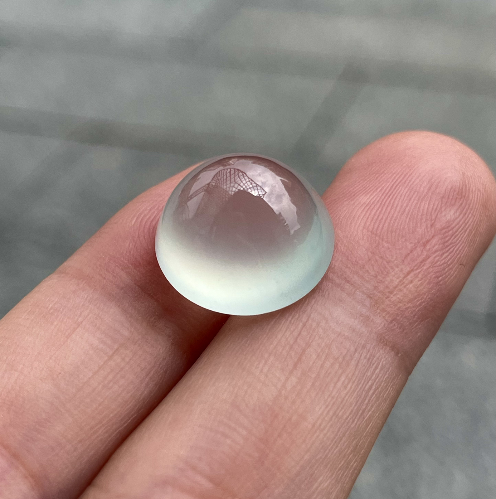 【冰种蛋裸石】质地非常细腻干净，冰润十足，种老冰透，收藏品质。