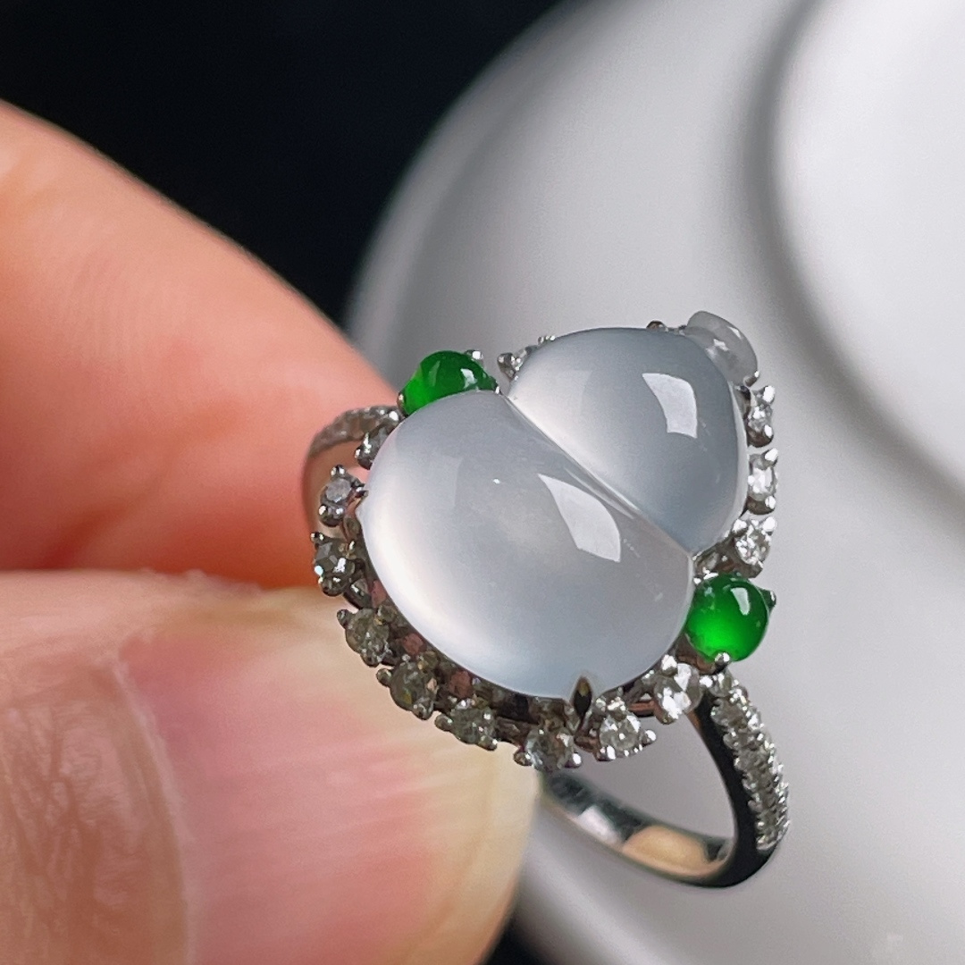 ️高冰戒指，老种起光，细底通透，尺寸：裸石12.7/9.8/5mm0806