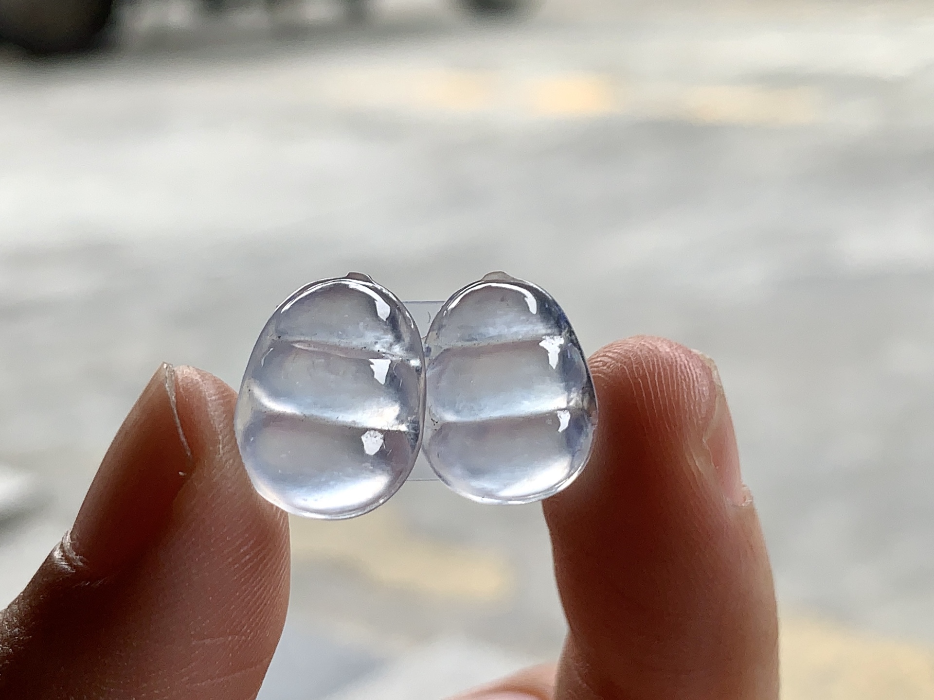 ️ 【高冰福豆一对】尺寸：14×10.4×5 / 13.3×10×4.5