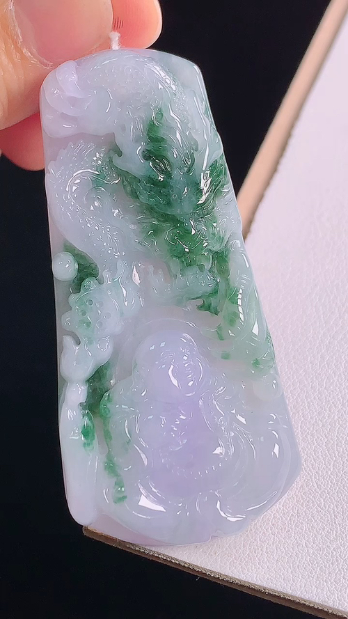 紫飘花神龙护主，一刀切，无裂，尺寸:66.1-31.4-10.0mm 25