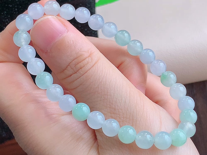 ️ 白冰手串，尺寸取一6.5mm，包A附证书