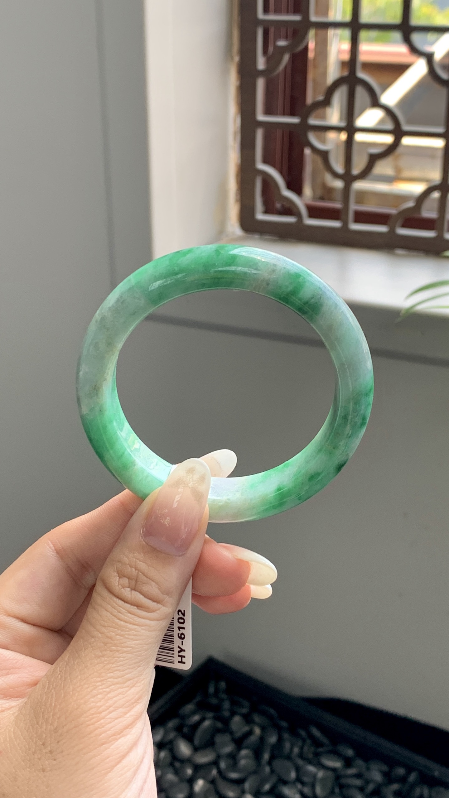 飘绿洒金正圈成品 HY-6102 ⭕️ 50*12.3*8.5