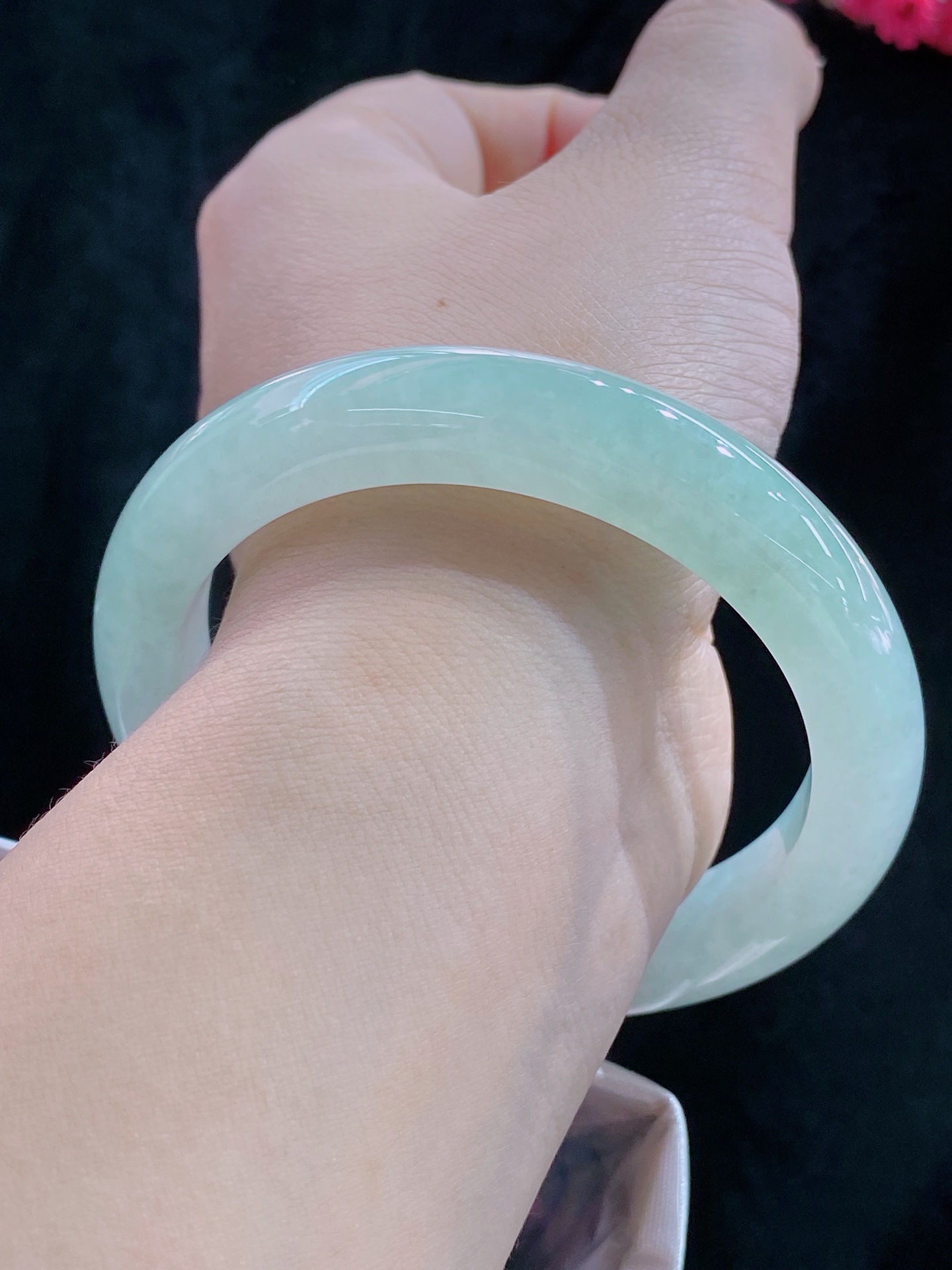 【冰淡底色】正圈手镯，冰润十足，无裂，尺寸56/11.8/8.5，B135-802