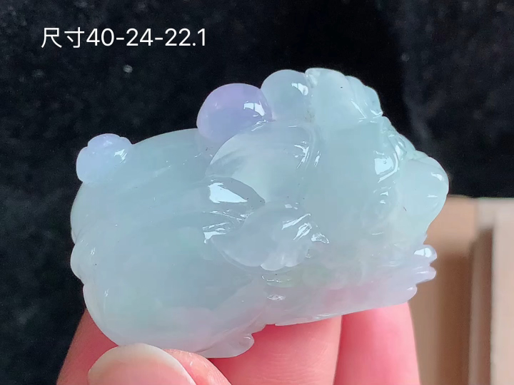 冰底色貔貅，无裂，尺寸40-24-22.1