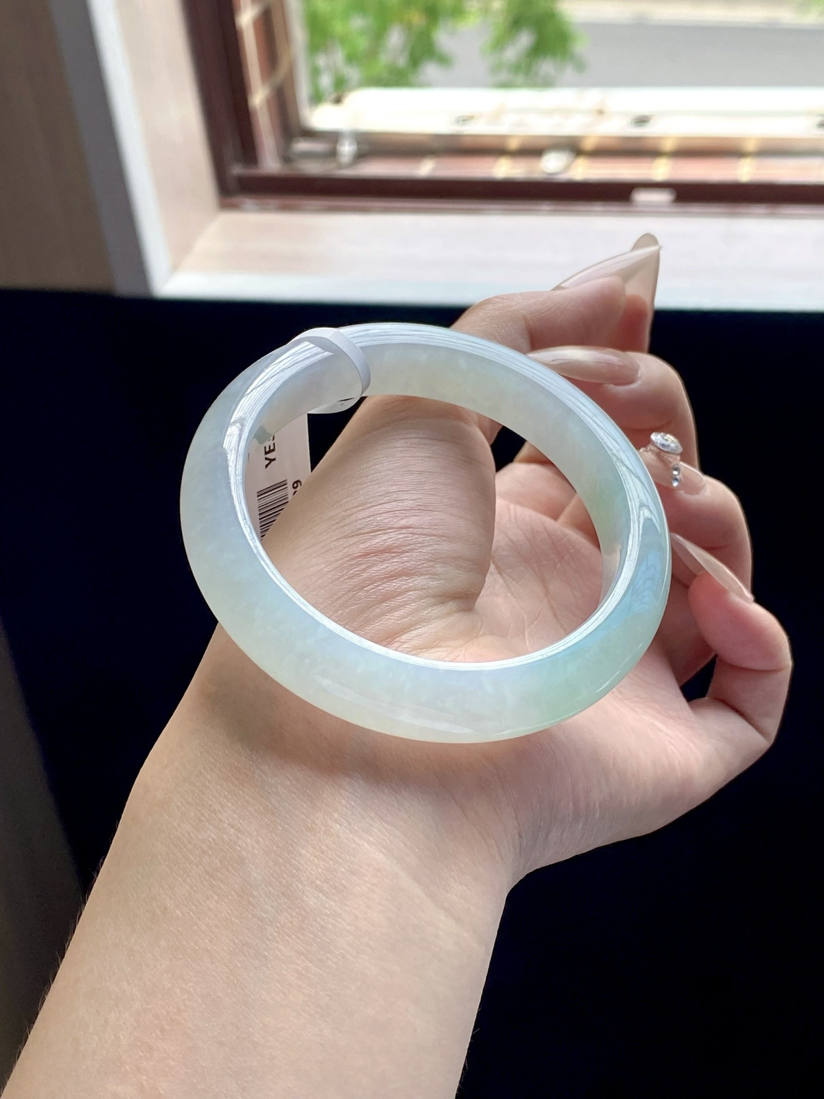 冰晴绿葡萄肉正圈手镯（完美）⭕️58-12-9.3