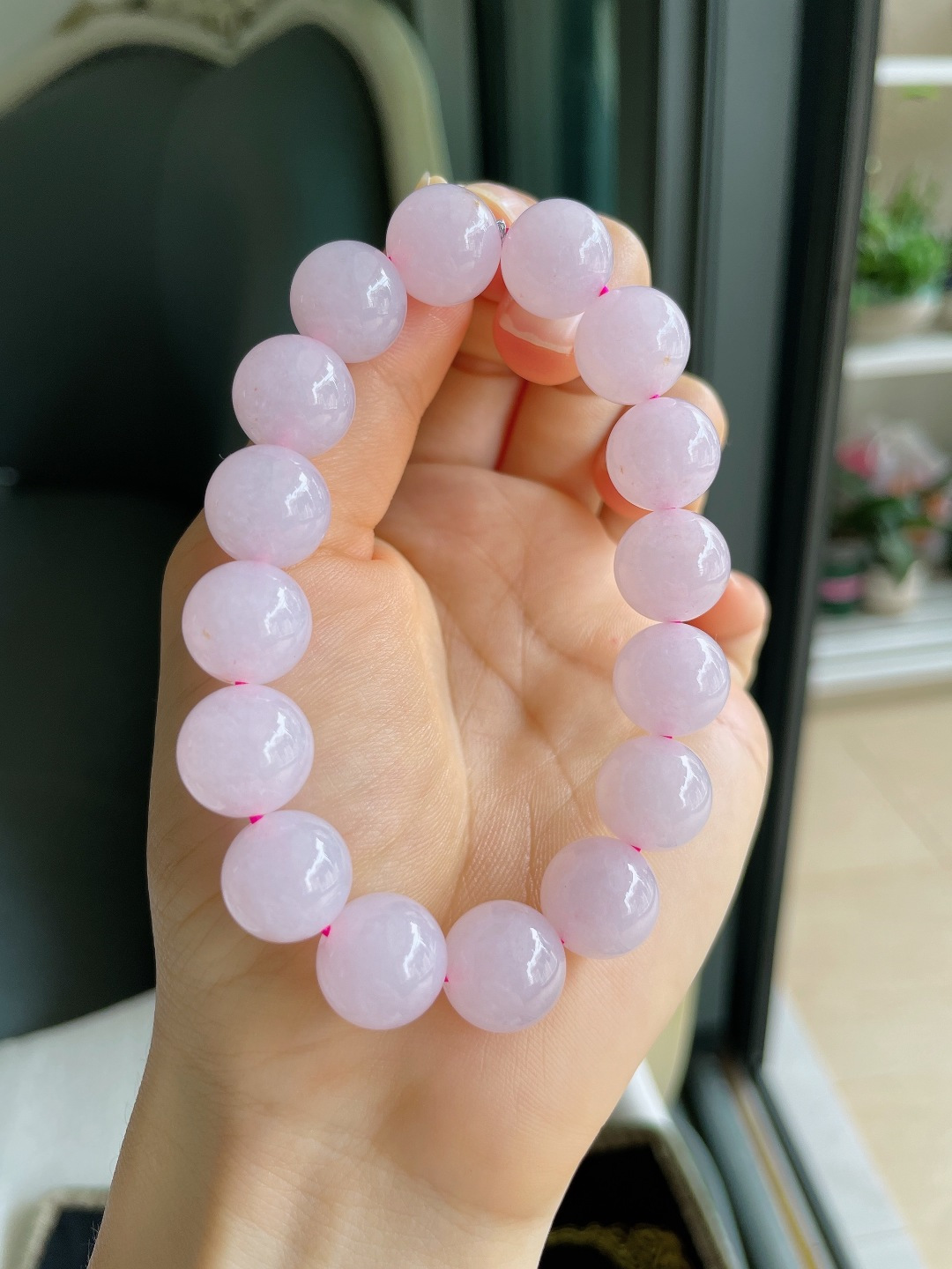 ️，缅甸天然翡翠A货，冰紫罗兰手串，尺寸：12.6mm。【编4491】
