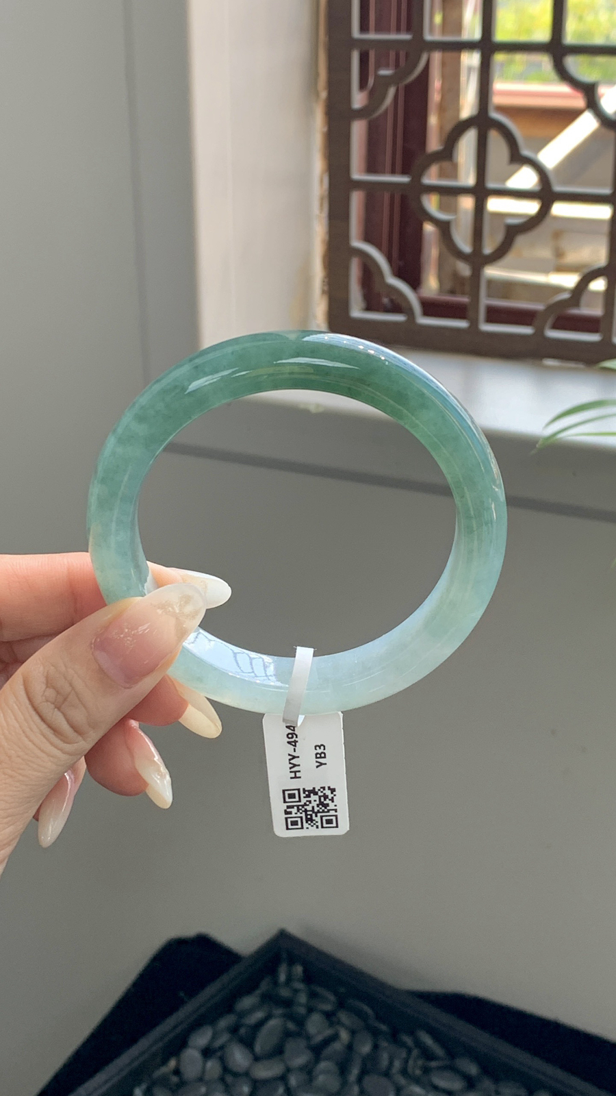 油青半山水正圈手镯⭕️57-12-8