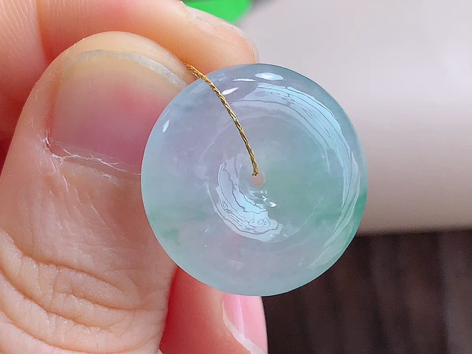 ️ 平安扣，无裂，尺寸21.4-5.7mm，包A附证书3104