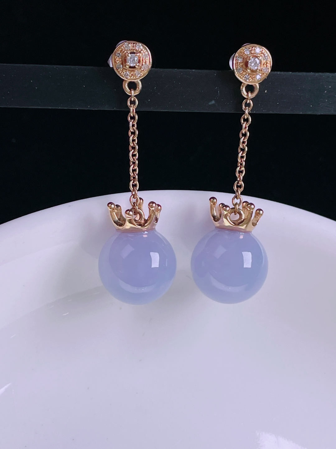 ️耳坠，老种起光，细底通透，尺寸：31.8裸石10mm0807