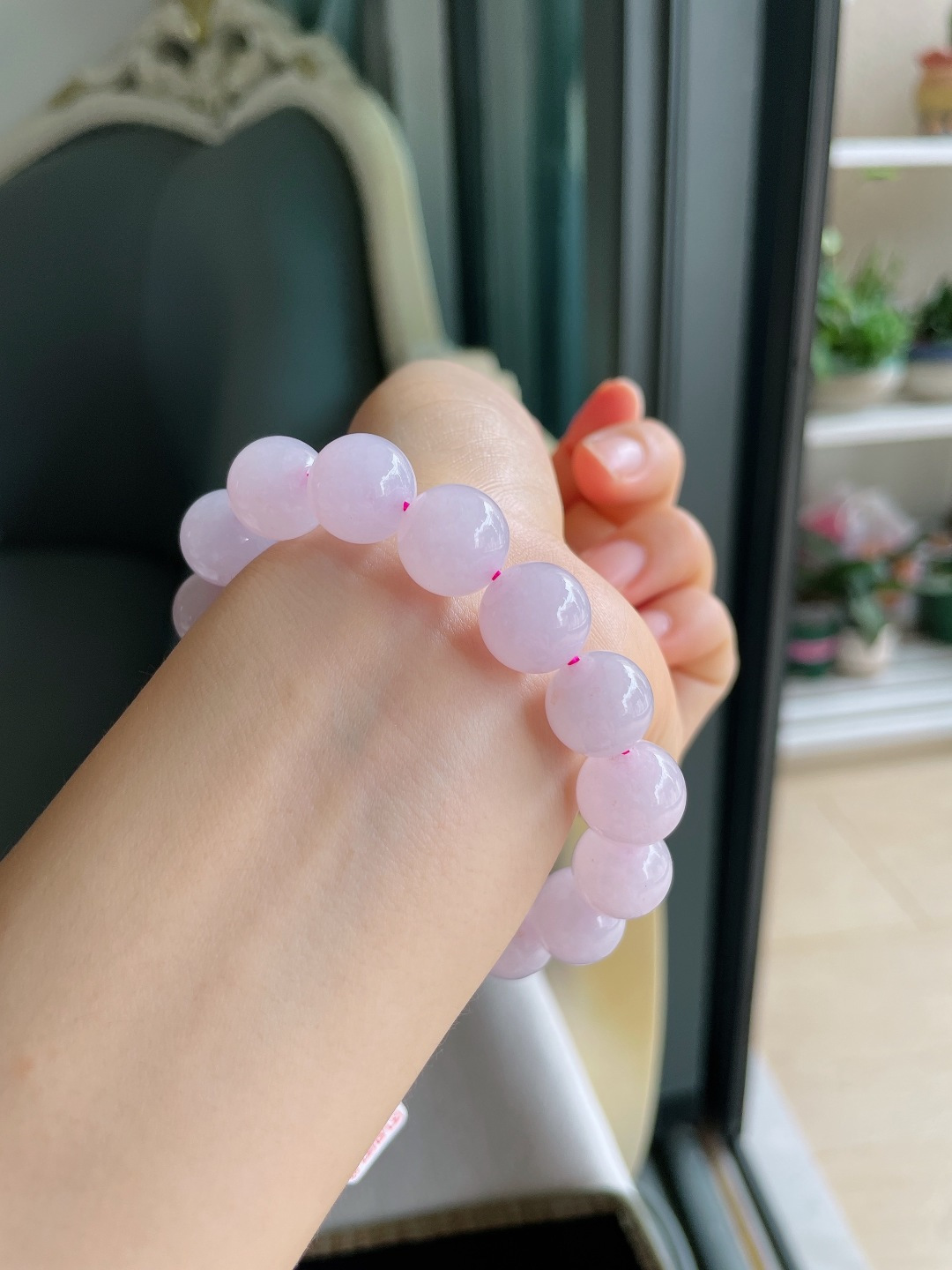 ️，缅甸天然翡翠A货，冰紫罗兰手串，尺寸：12.6mm。【编4491】
