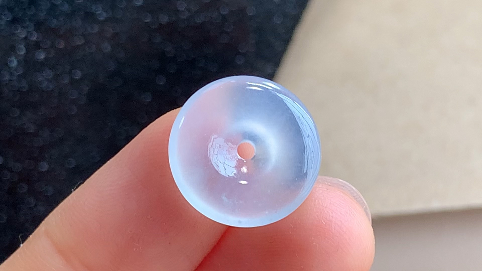 ️ 平安扣，无裂，尺寸14.8-3.0mm，包A附证书