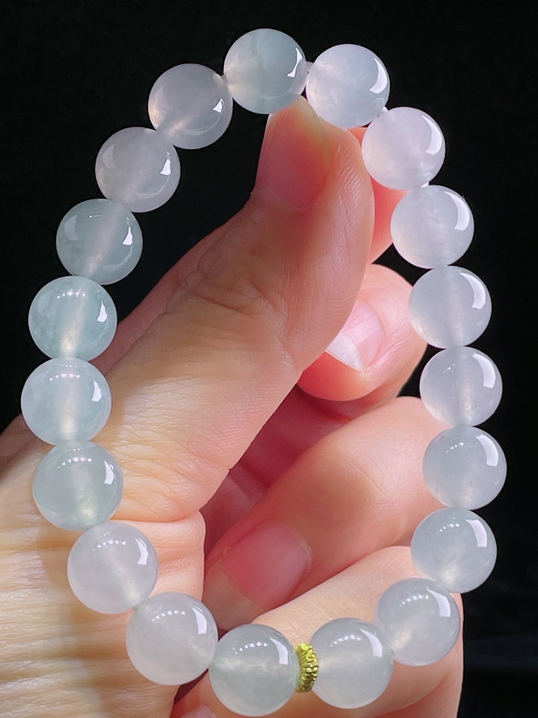 ️高冰手串，老种起光，细底通透，尺寸：10.3mm0807