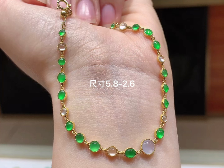 多彩手链，尺寸5.8-2.6