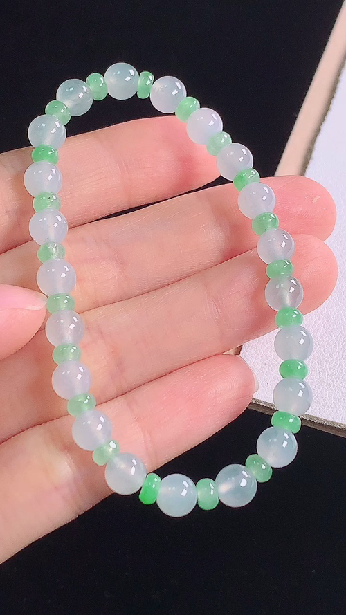️双色手链，尺寸:5.8-5.8mm