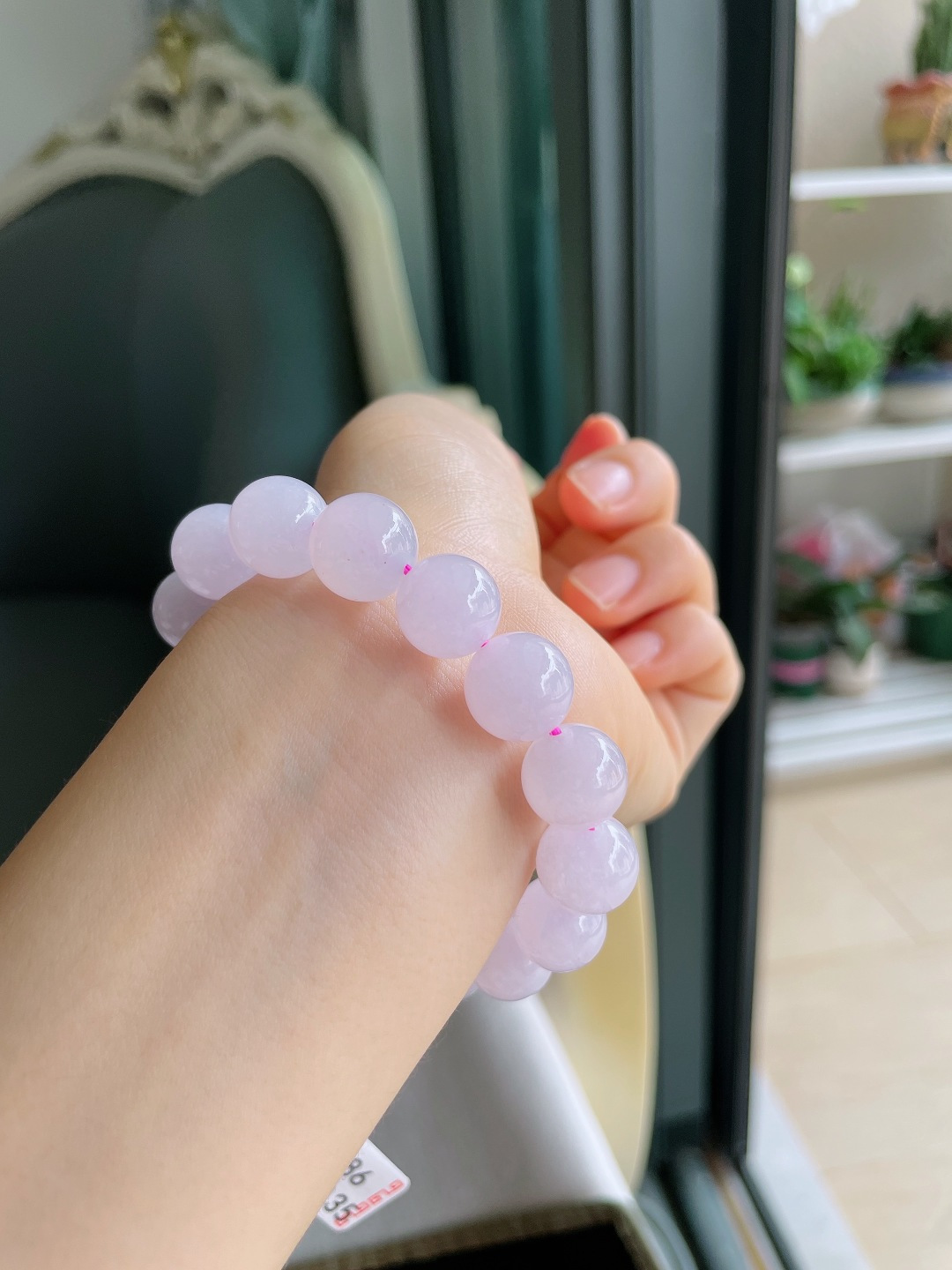 ️，缅甸天然翡翠A货，冰种手串，尺寸：11.7mm。【编4486，4490】