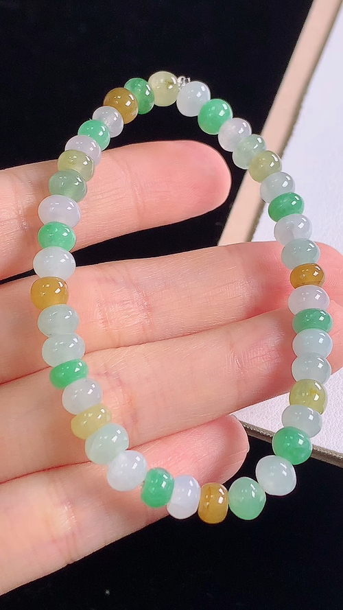 多彩手链，尺寸:6.7-4.7mm