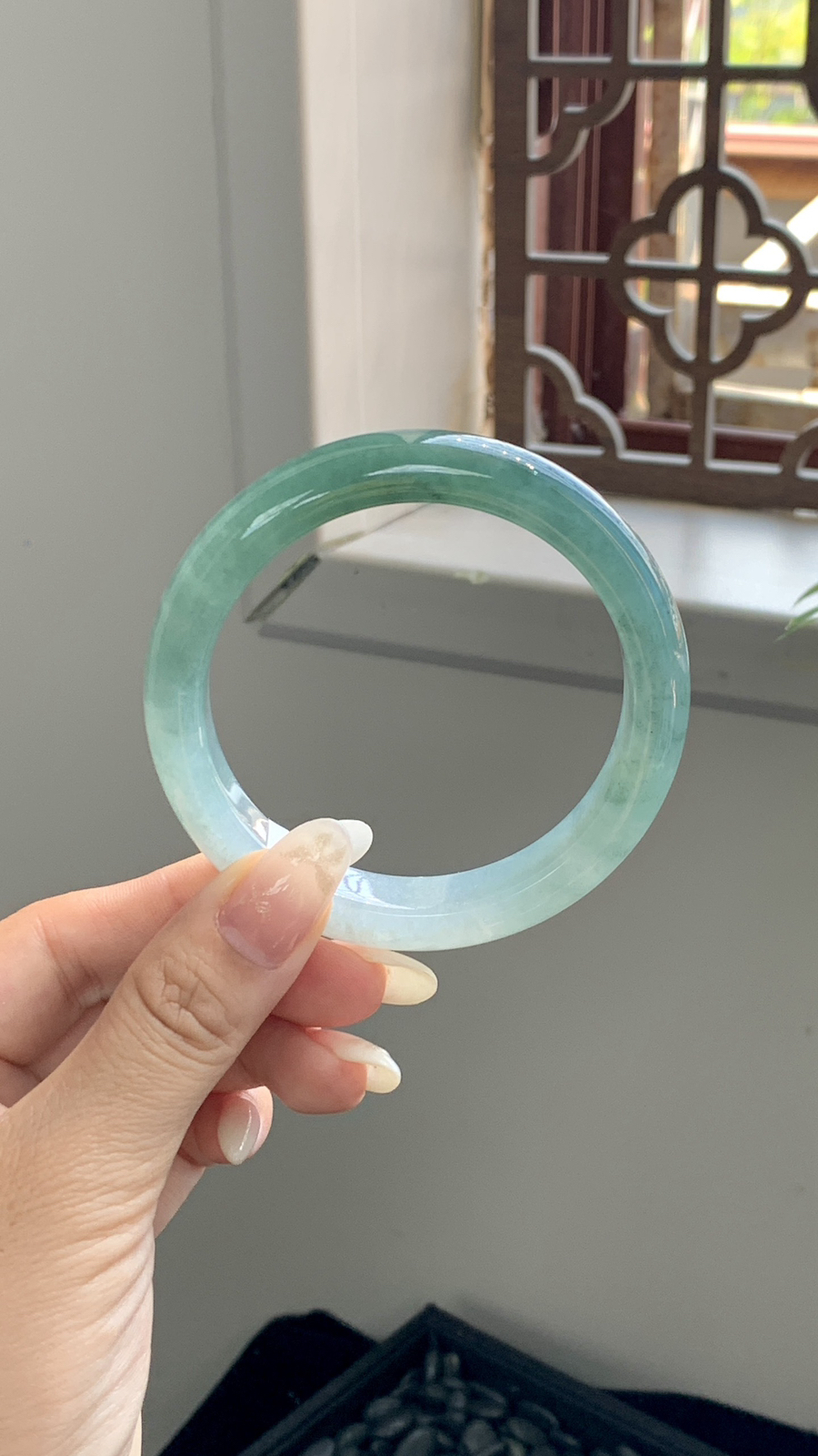 油青半山水正圈手镯⭕️57-12-8