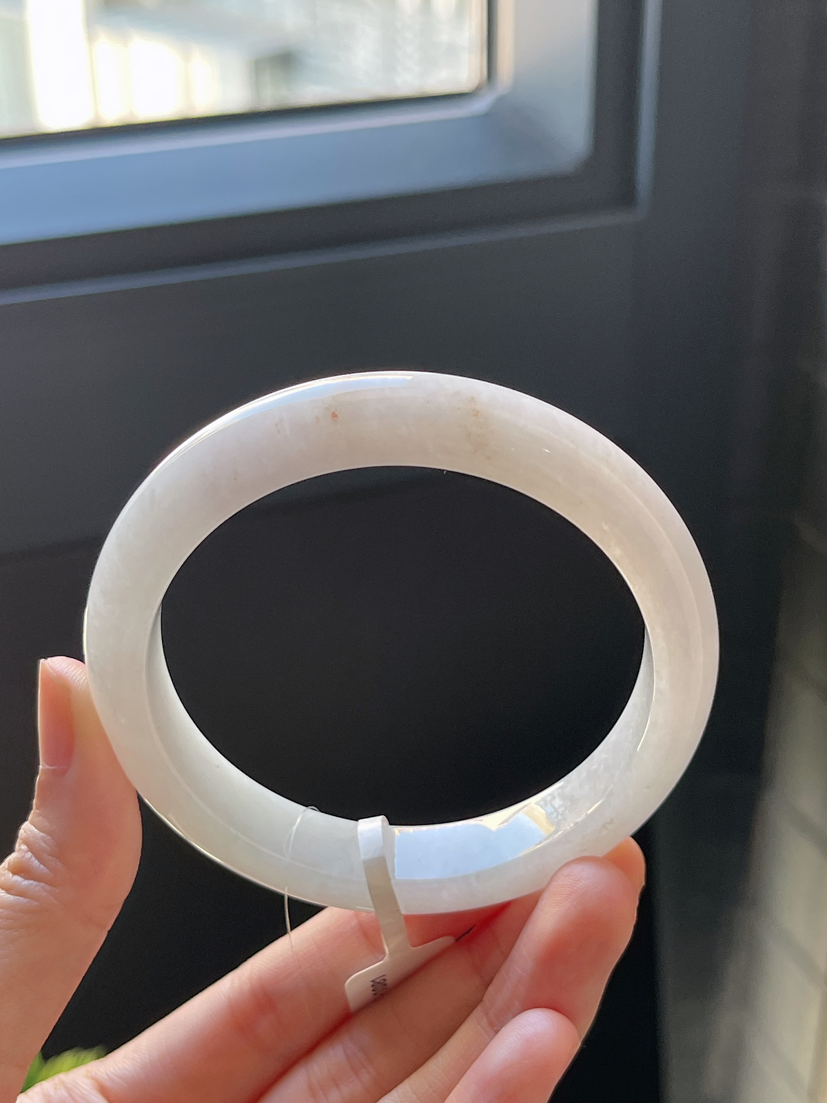 正圈57圈口，翡翠糯化种洒金手镯
