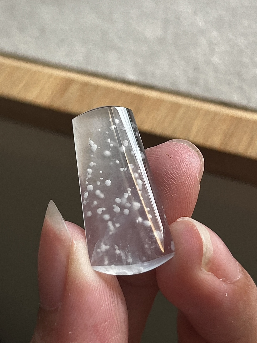 点点木那雪花棉，清莹起光，尺寸：27*13.4*2.6,a4387
