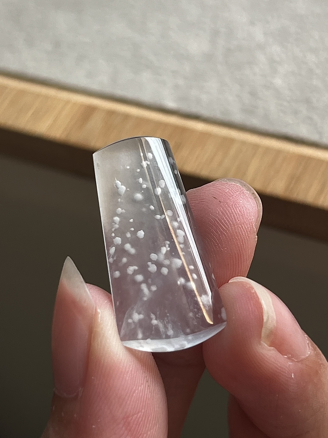 点点木那雪花棉，清莹起光，尺寸：27*13.4*2.6,a4387