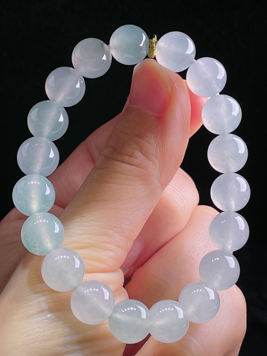 ️高冰手串，老种起光，细底通透，尺寸：10.3mm0807