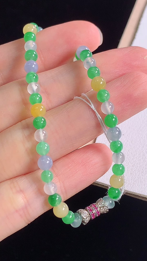 ️多彩手链，尺寸:4.3-4.3mm