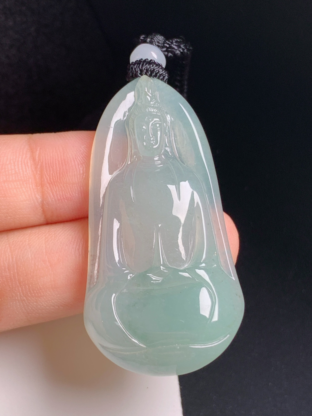 ️ 冰种素衣观音，清透起光，素雕柔和，静心护佑