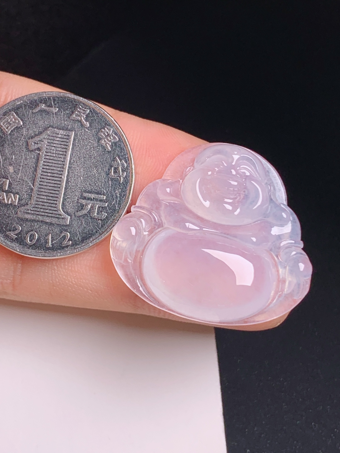 ️ 冰种佛公，冰透起光，笑态喜乐，福运常伴