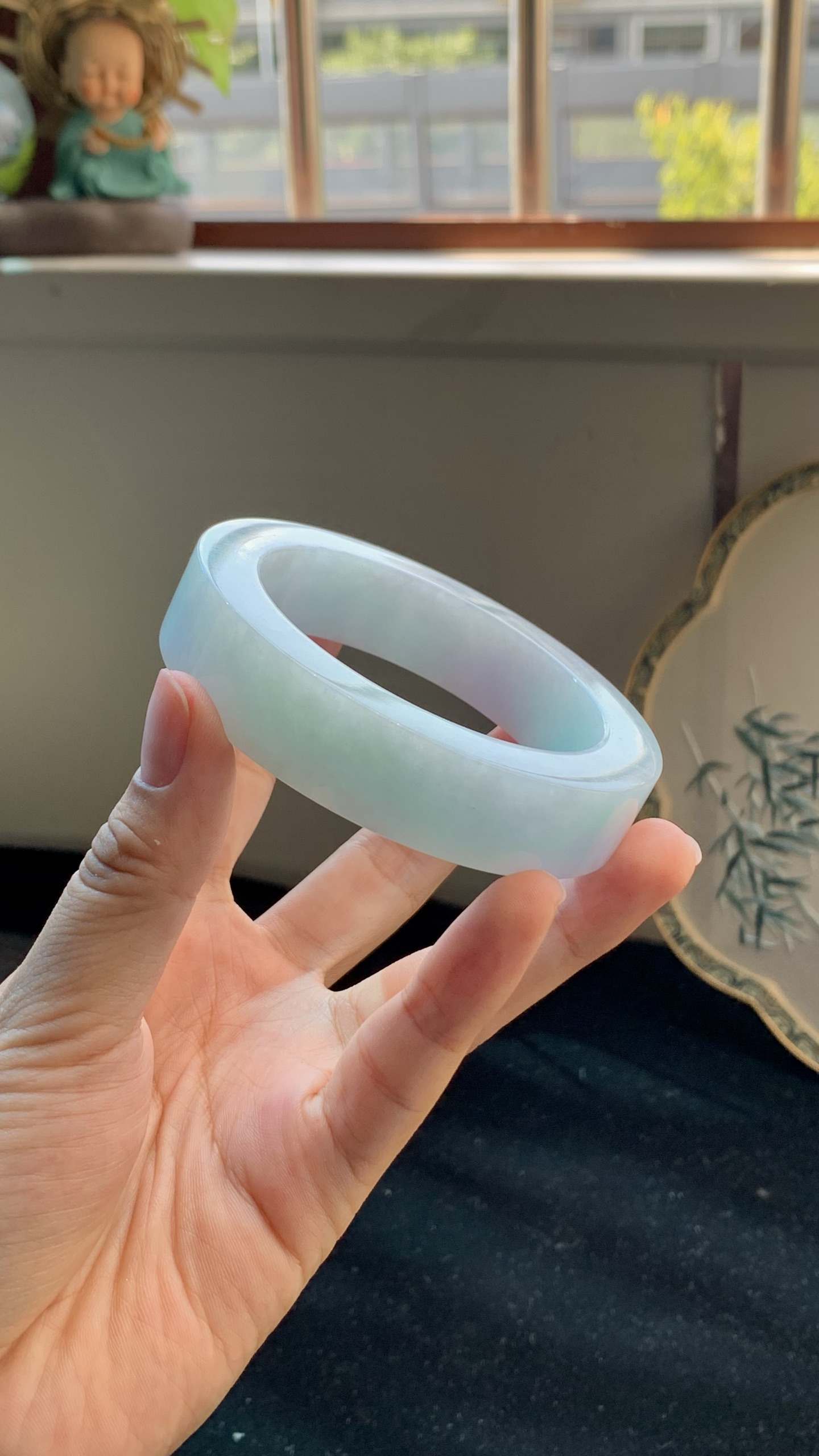 淡春彩正圈手镯毛胚 D0427-2 ⭕️ 57.5-16-11.5-78