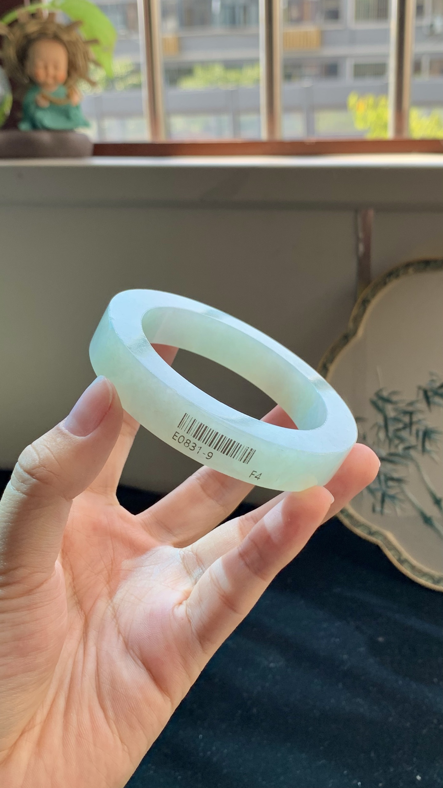 冰晴正圈镯胚 E0831-9 ⭕️ 56.5-12-10-76