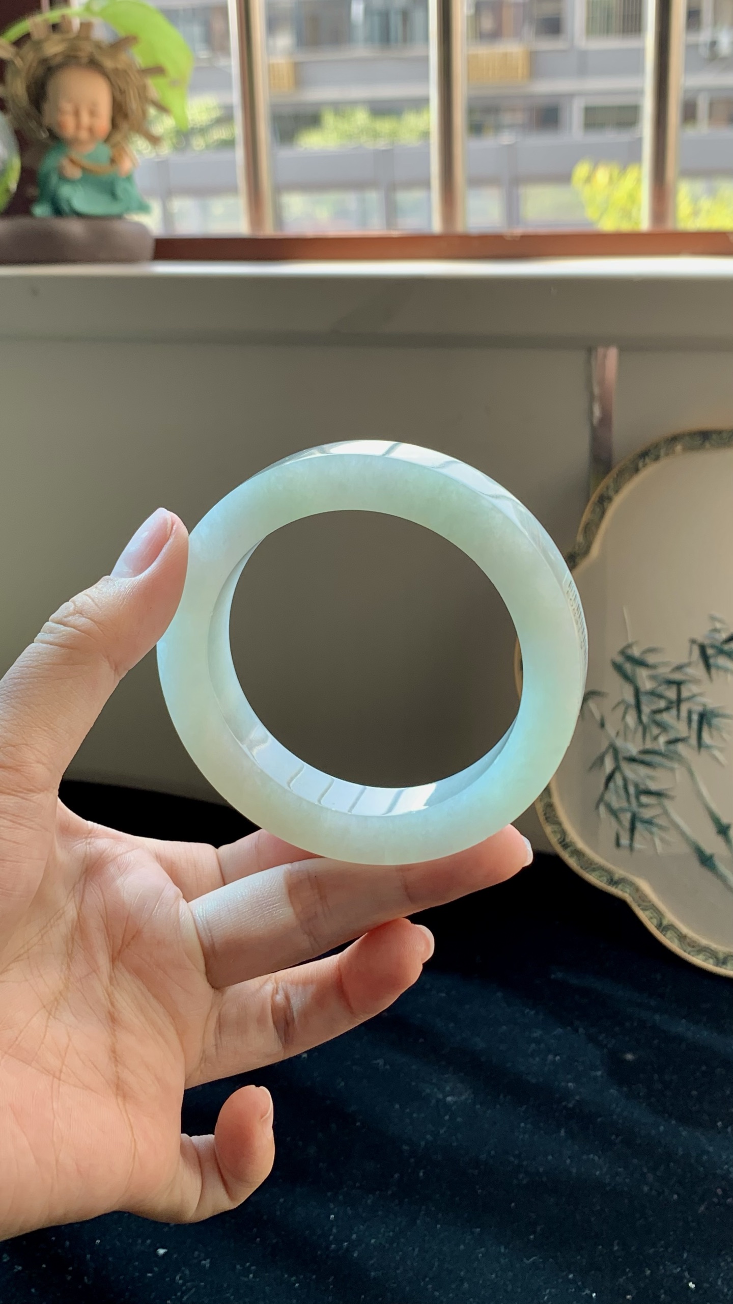 冰晴正圈镯胚 E0831-9 ⭕️ 56.5-12-10-76
