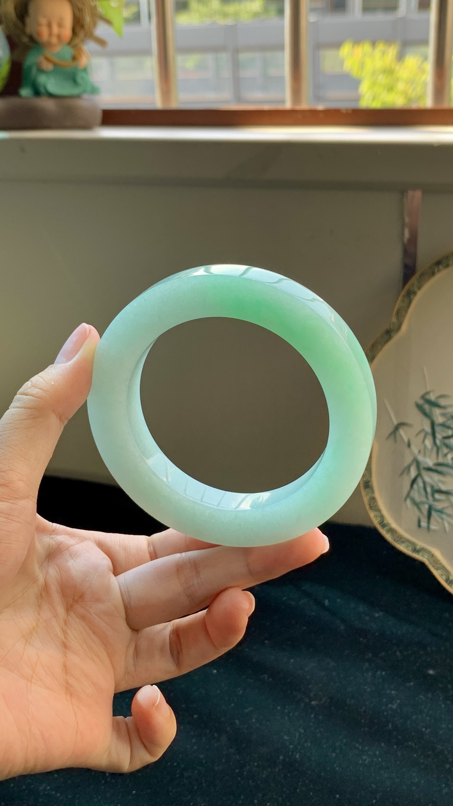 飘绿正圈镯胚 E0409-1 ⭕️ 58-12-12-82