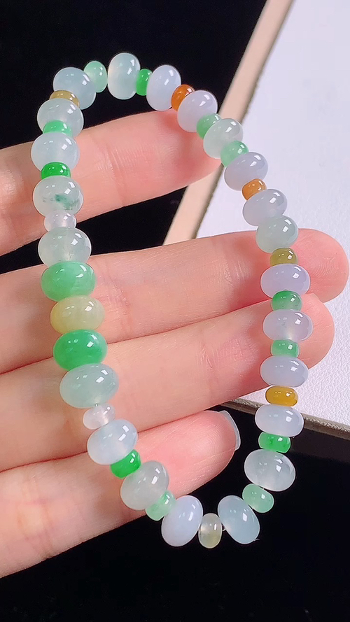 ️多彩手链，尺寸:8.2-5.1mm
