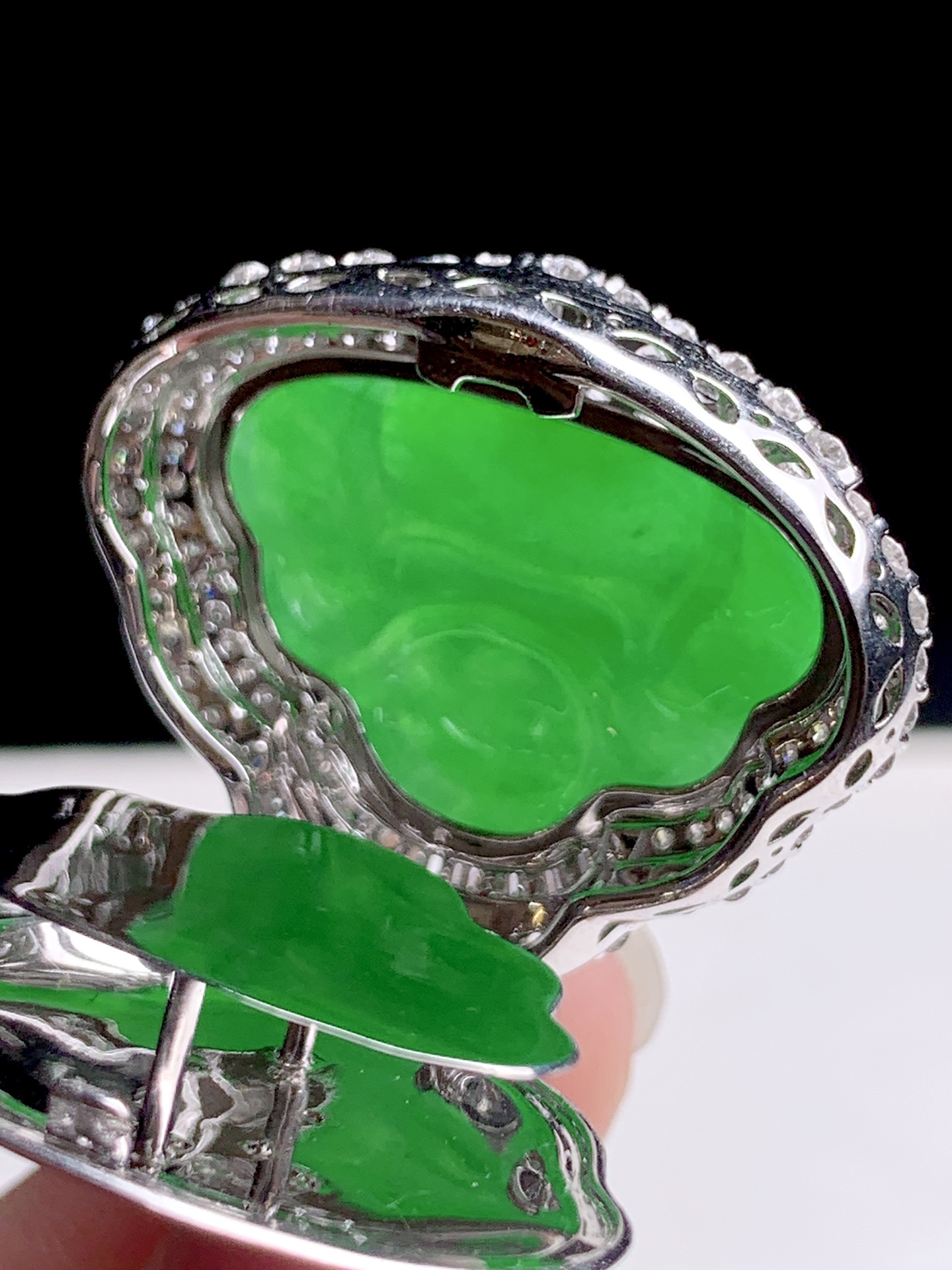 冰阳绿佛公，18k金钻镶嵌，33-31-13.5
