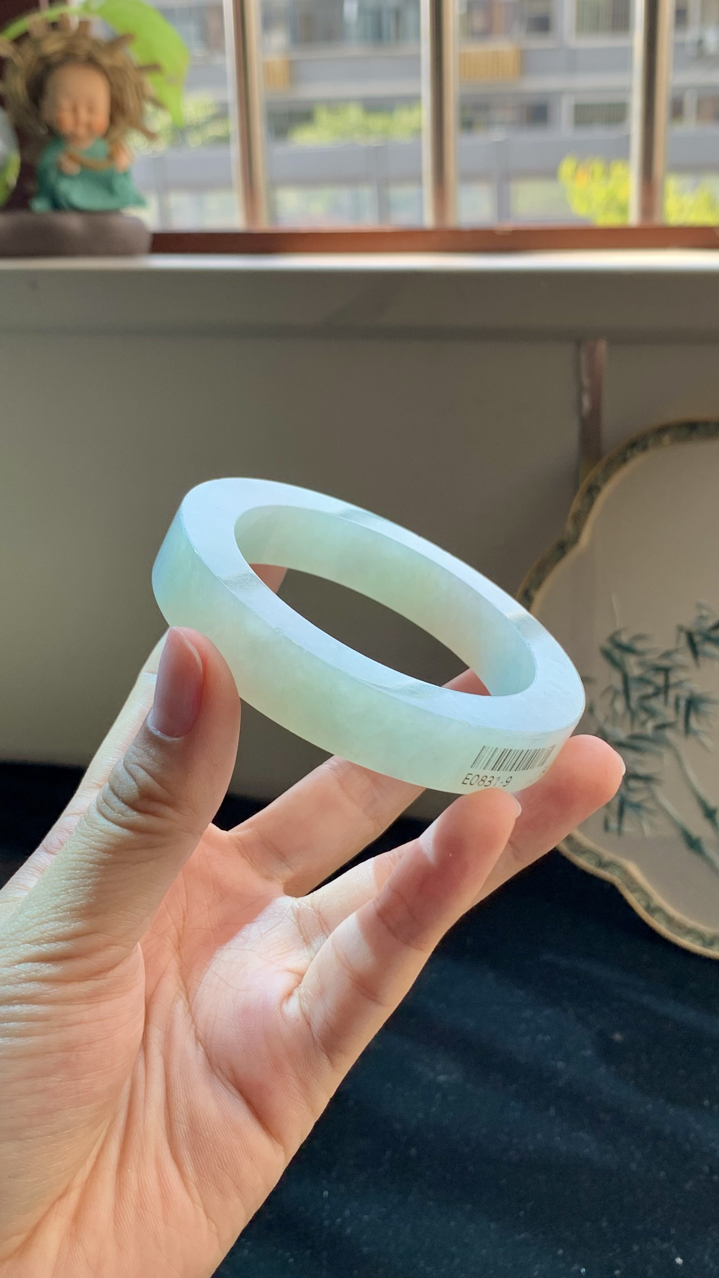 冰晴正圈镯胚 E0831-9 ⭕️ 56.5-12-10-76