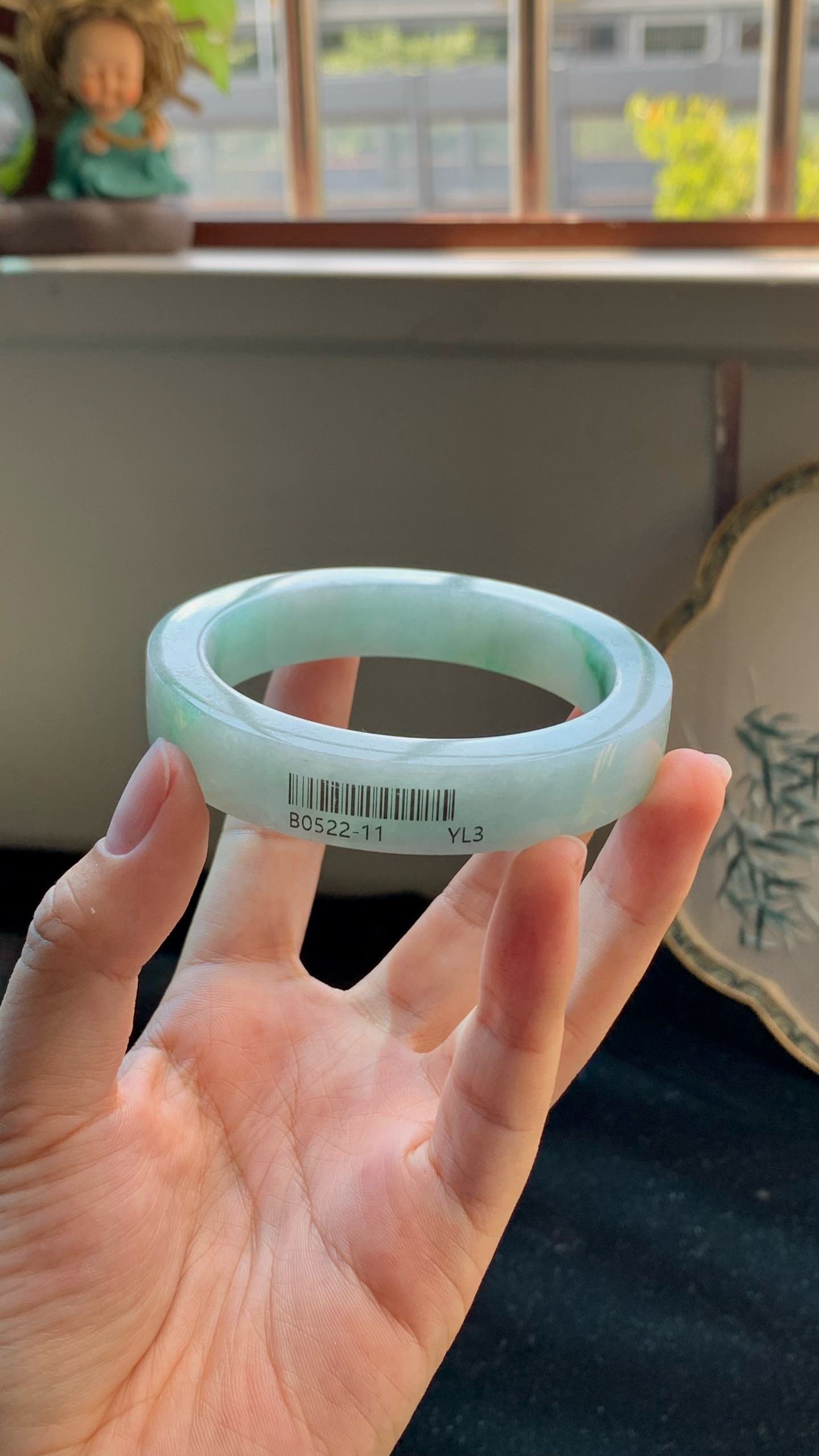 飘花正圈手镯毛胚 B0522-11 ⭕️ 57.5-12.5-8-74