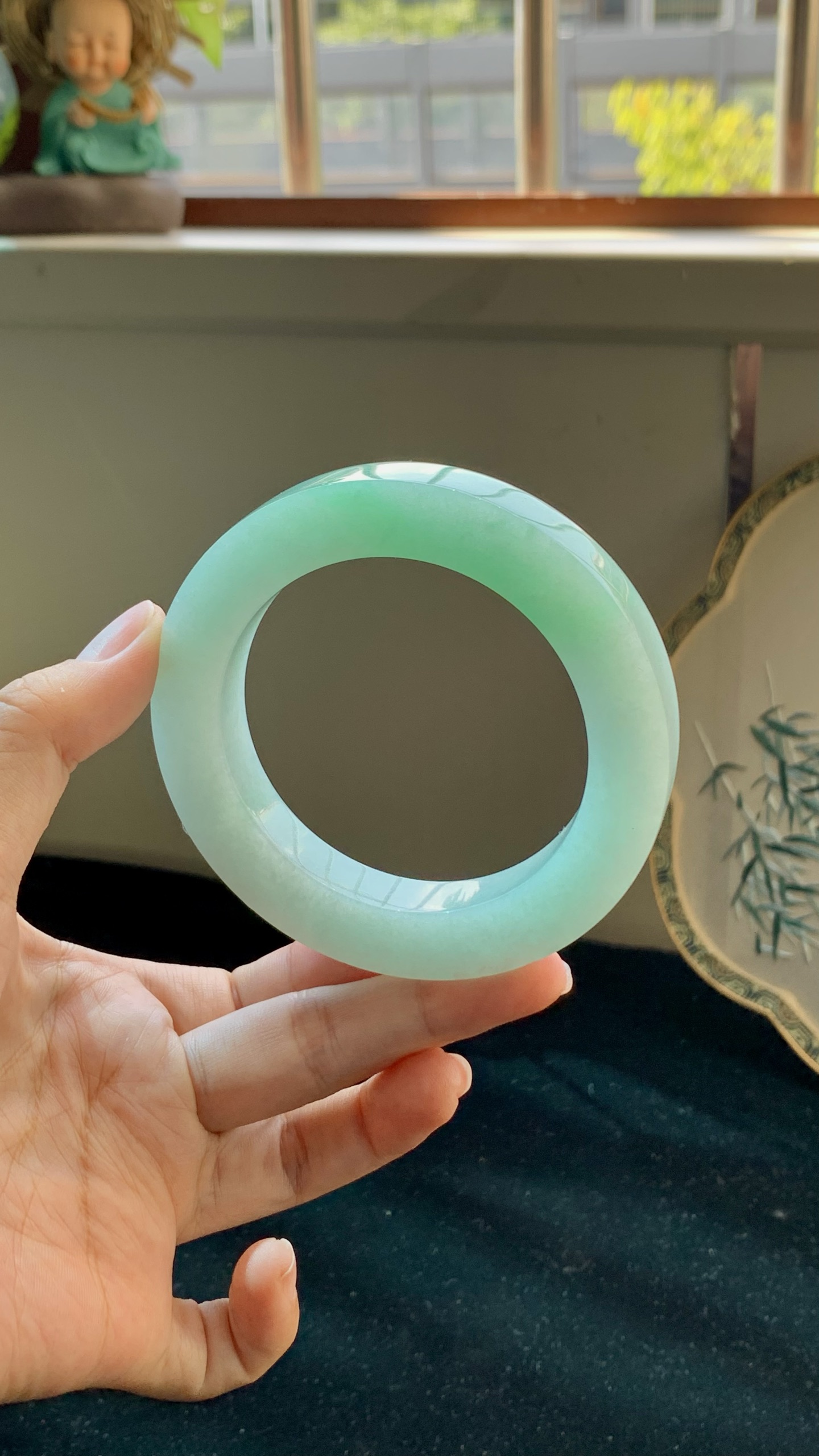 飘绿正圈镯胚 E0409-1 ⭕️ 58-12-12-82