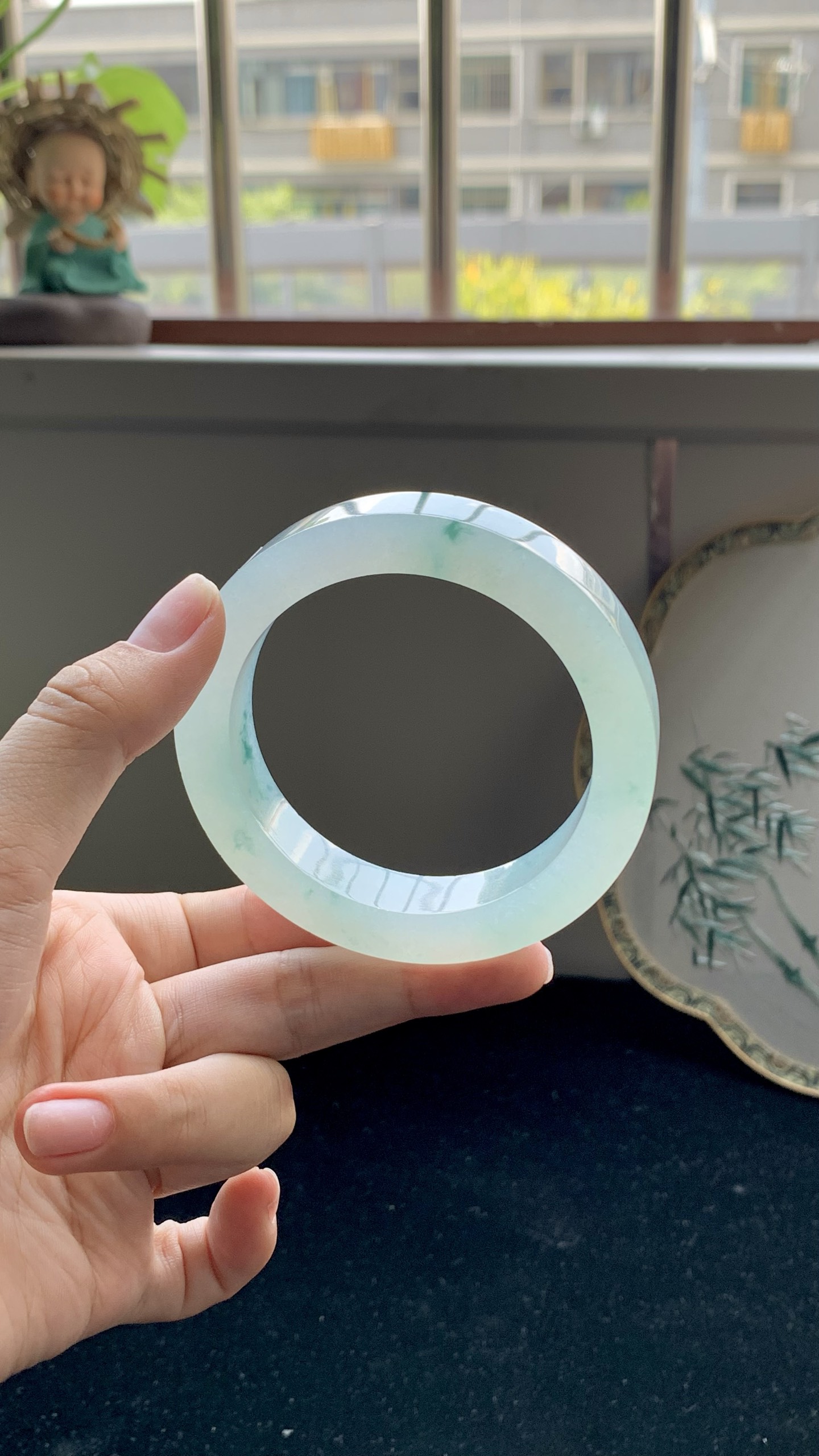 冰种飘花正圈镯胚 K916-3 ⭕️ 56-13-9-74