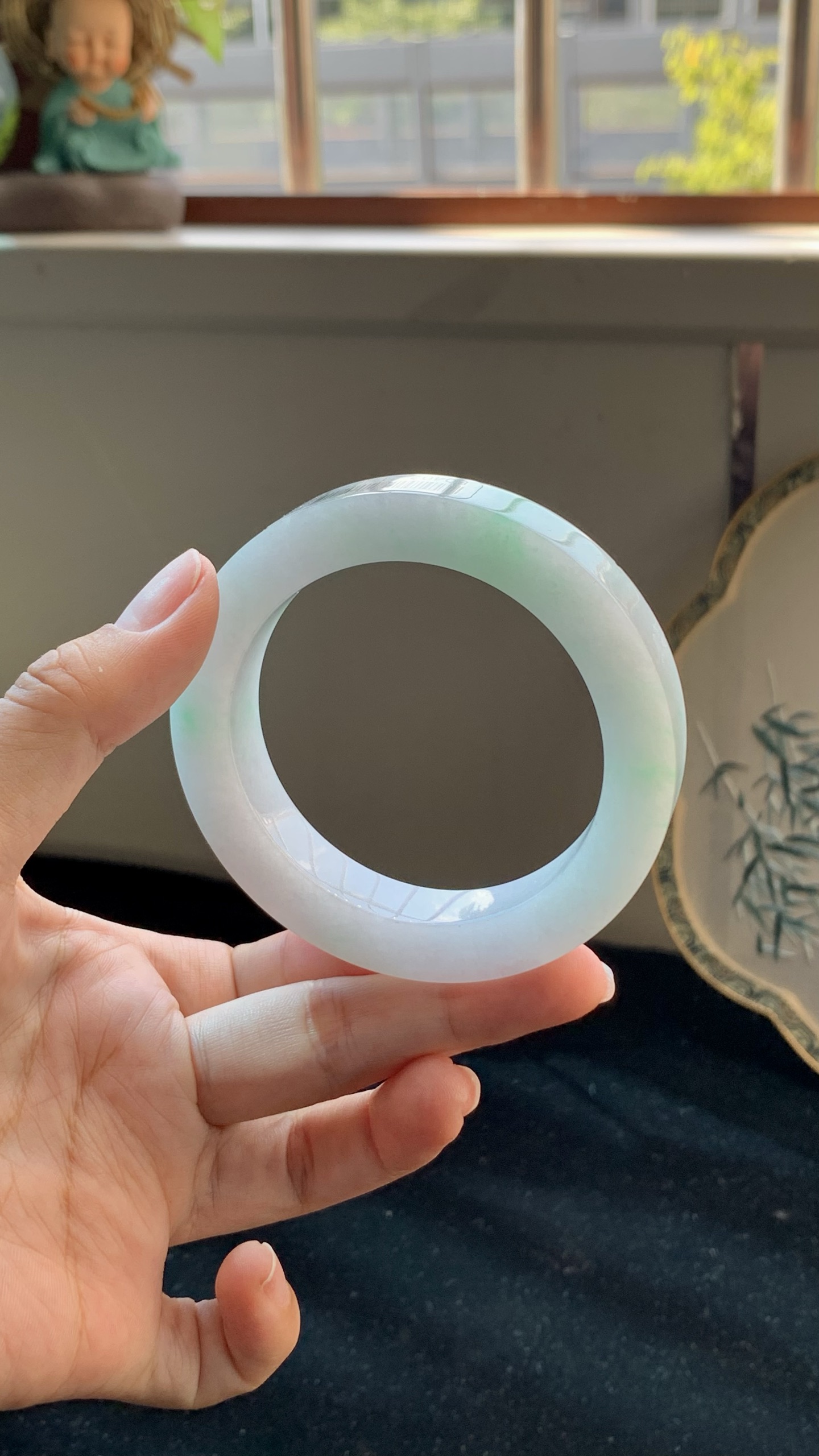 白底青正圈镯胚 B0402-21 ⭕️ 54-12-10-73