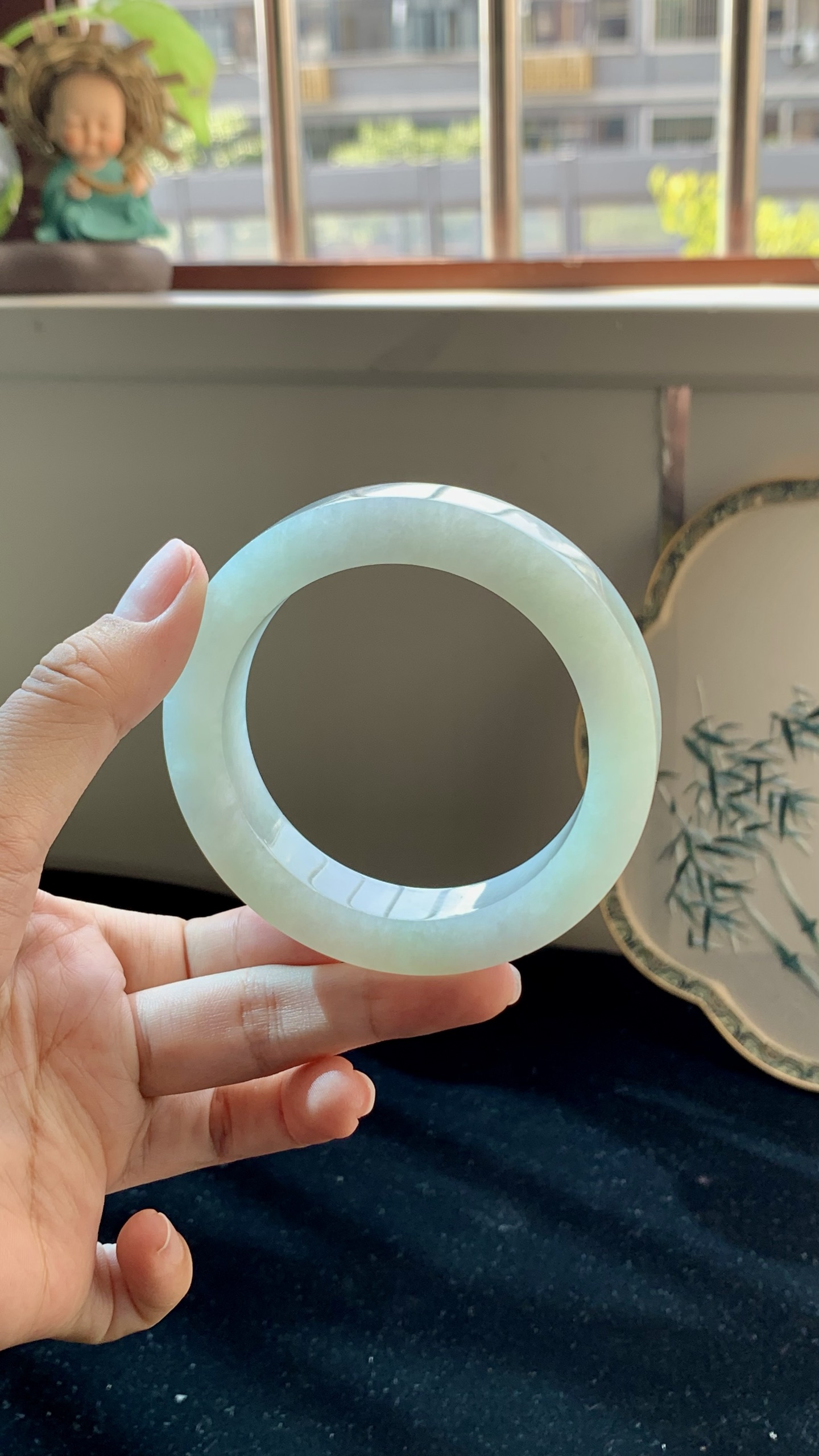 冰晴正圈镯胚 E0831-9 ⭕️ 56.5-12-10-76
