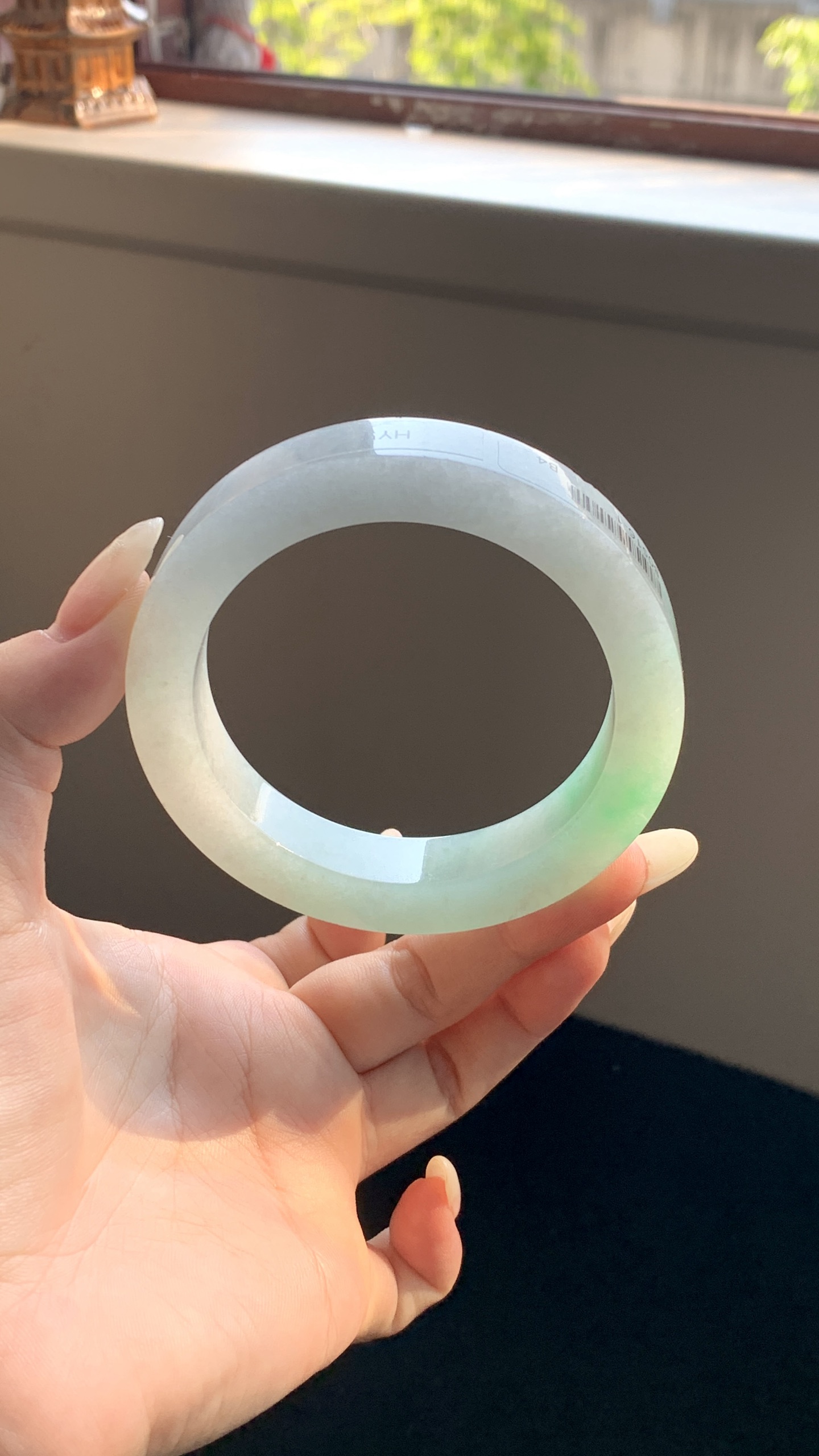 冰飘绿花正圈镯胚 B0516-1 ⭕️56.5-11-8-75