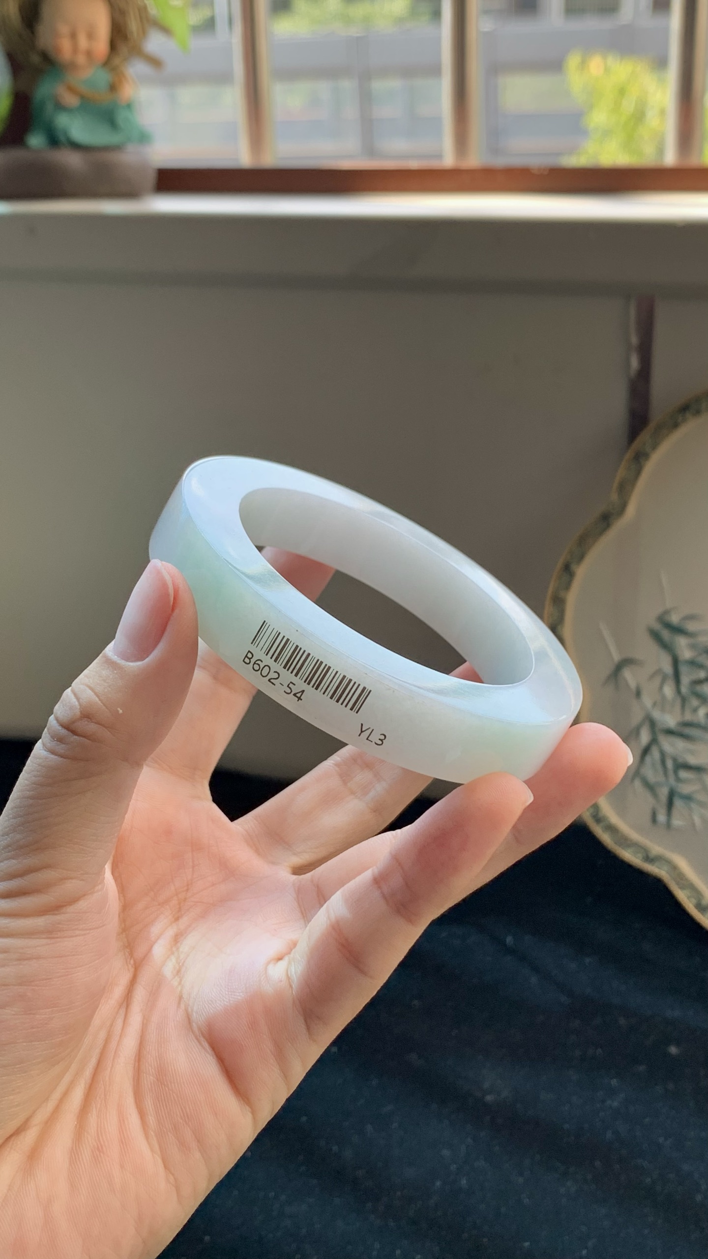飘绿正圈镯胚 B602-54-11 ⭕️ 56.5-12.5-10-77.5