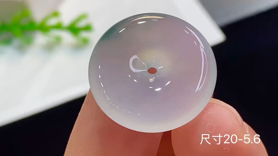 玻璃种平安扣，无裂，20-5.6