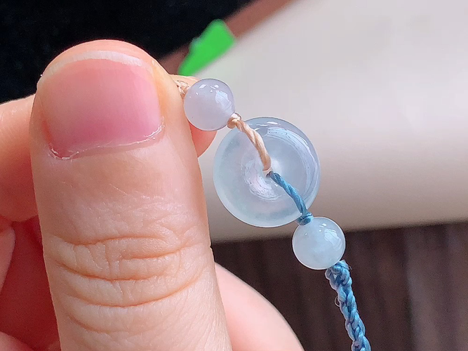 ️ 平安扣手链，尺寸12.8-4.2mm，包A附证书