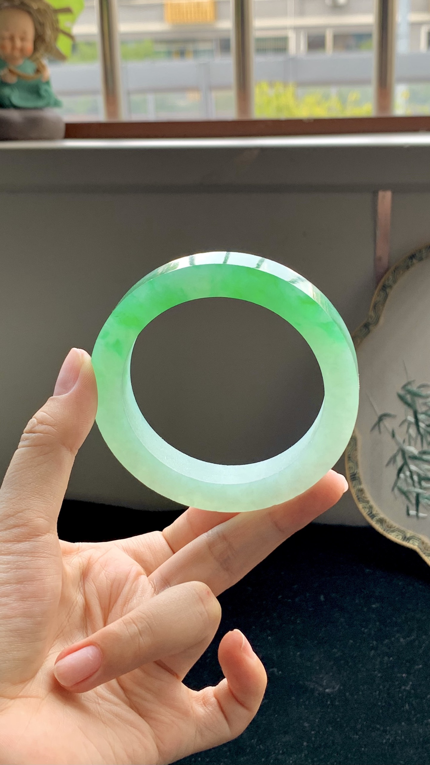 冰种正圈镯胚 A615-2 ⭕️ 57.5-12-9.5-76