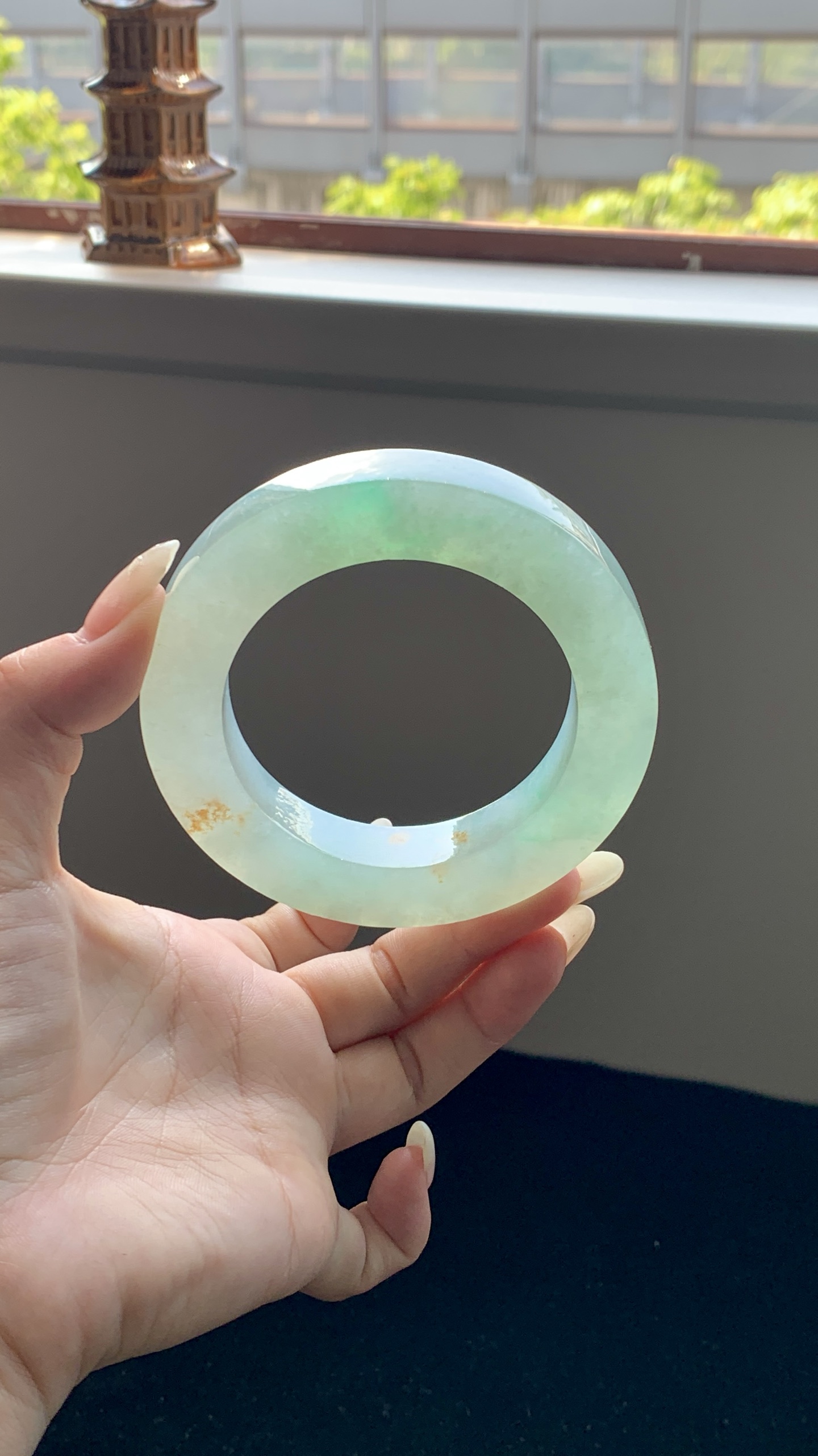 冰晴洒金正圈镯胚 G63-10 ⭕️56.5-12-12-82.5