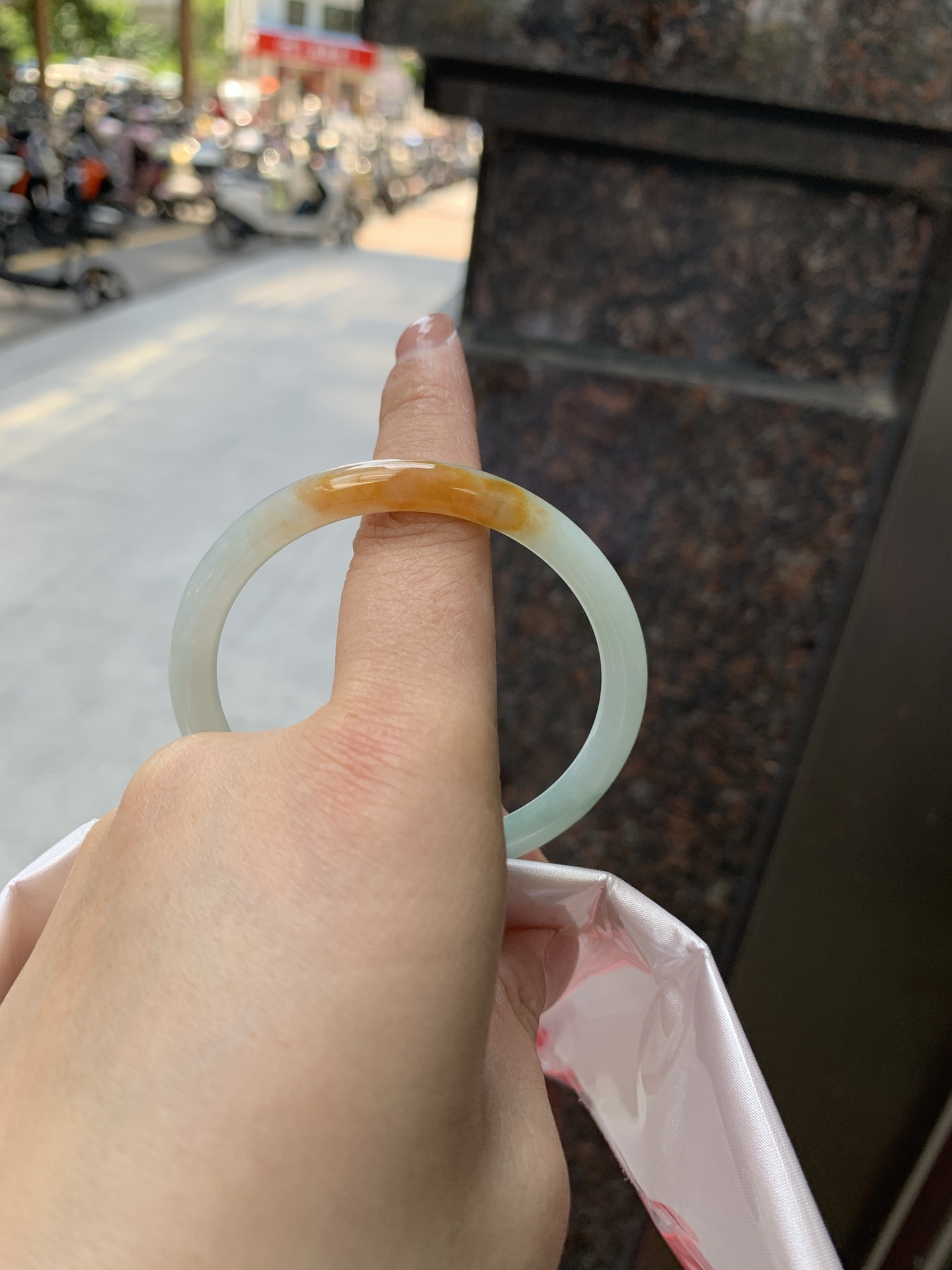 黄翡圆条 55.5-6.5-6.3 0809-N1314-57 打灯棉纹