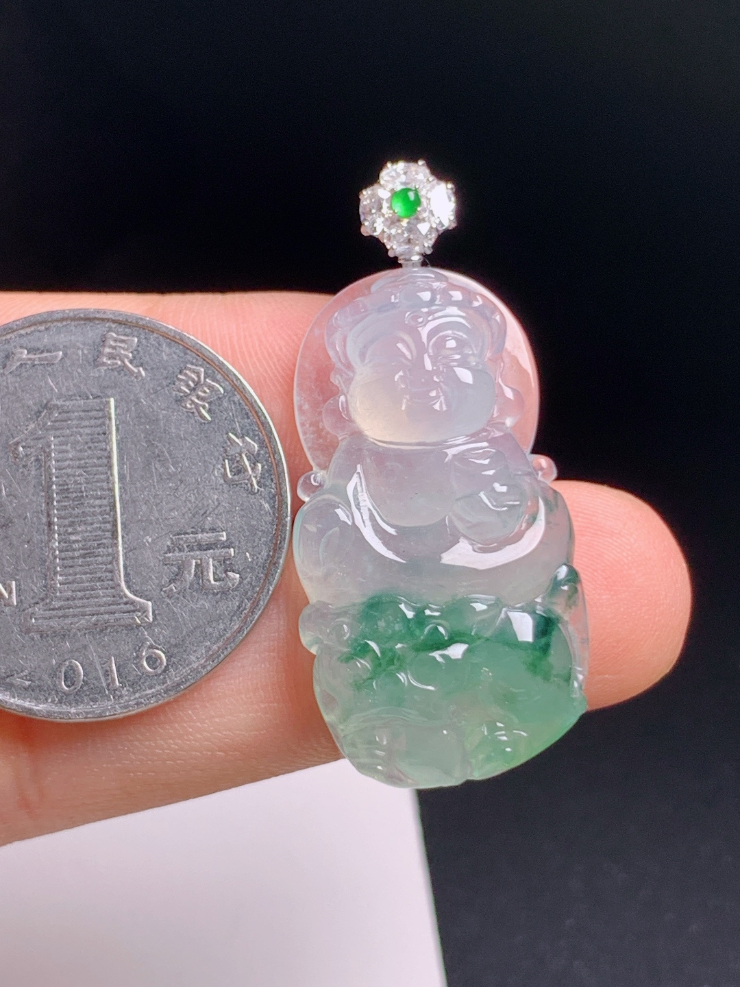 ️ 冰种飘花宝宝观音吊坠，清透起光，雕工讨喜，福慧安康